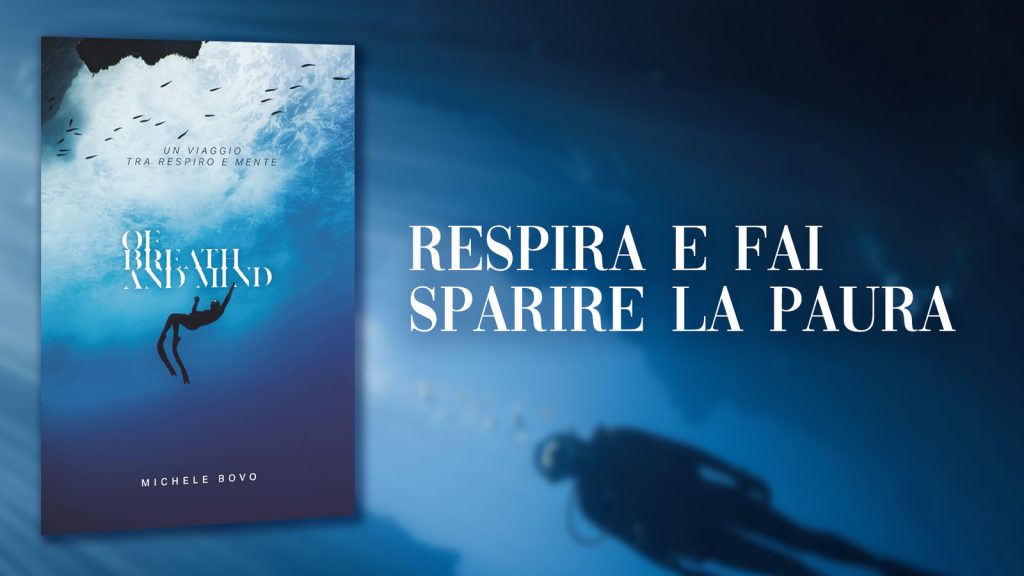 Copertina del libro Of Breath and Mind di Michele Bovo, dedicato a respirazione e meditazione